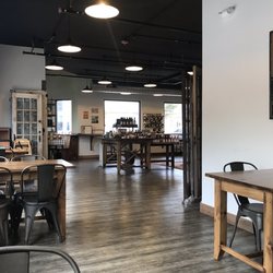 Rise and Grind Cafe - Inside, tables, dining room