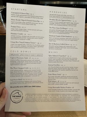Menu photo 5 Wave Lakeside Dining Lakeside Marblehead, OH