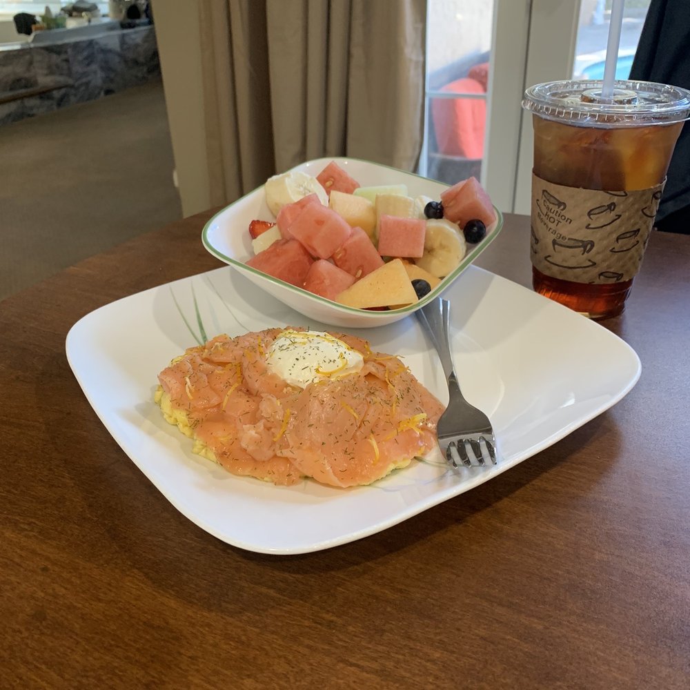 Cafe Bliss - Best breakfast to go - fresh fruit, pacific scramble and freshly made ice tea. - Breakfast & Brunch Near Me - Belmont, California Cafe Bliss - Best breakfast to go - fresh fruit, pacific scramble and freshly made ice tea. - Breakfast & Brunch Near Me - Belmont, California