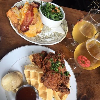 School Restaurant - Cheesy Bacon French toast and chicken and waffles - Bakeries Near Me - Toronto, Ontario