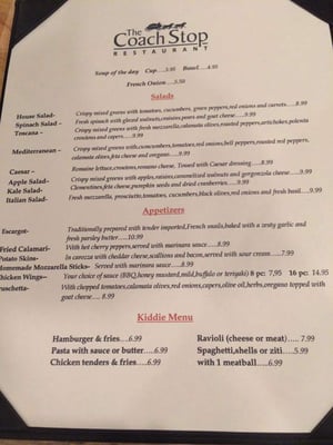 Menu photo 6 Coach Stop Hartland, CT