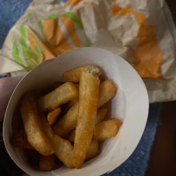 Bland nacho fries with ZERO seasoning.
