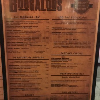 Parada 22 - Breakfast menu November 2018 - Latin American Near Me - San Francisco, California