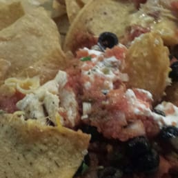 Chicken nachos...a disastrous mess that was sent back.