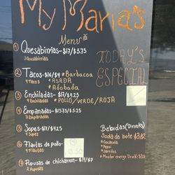 My Marias Cocina - My Maria's Menu