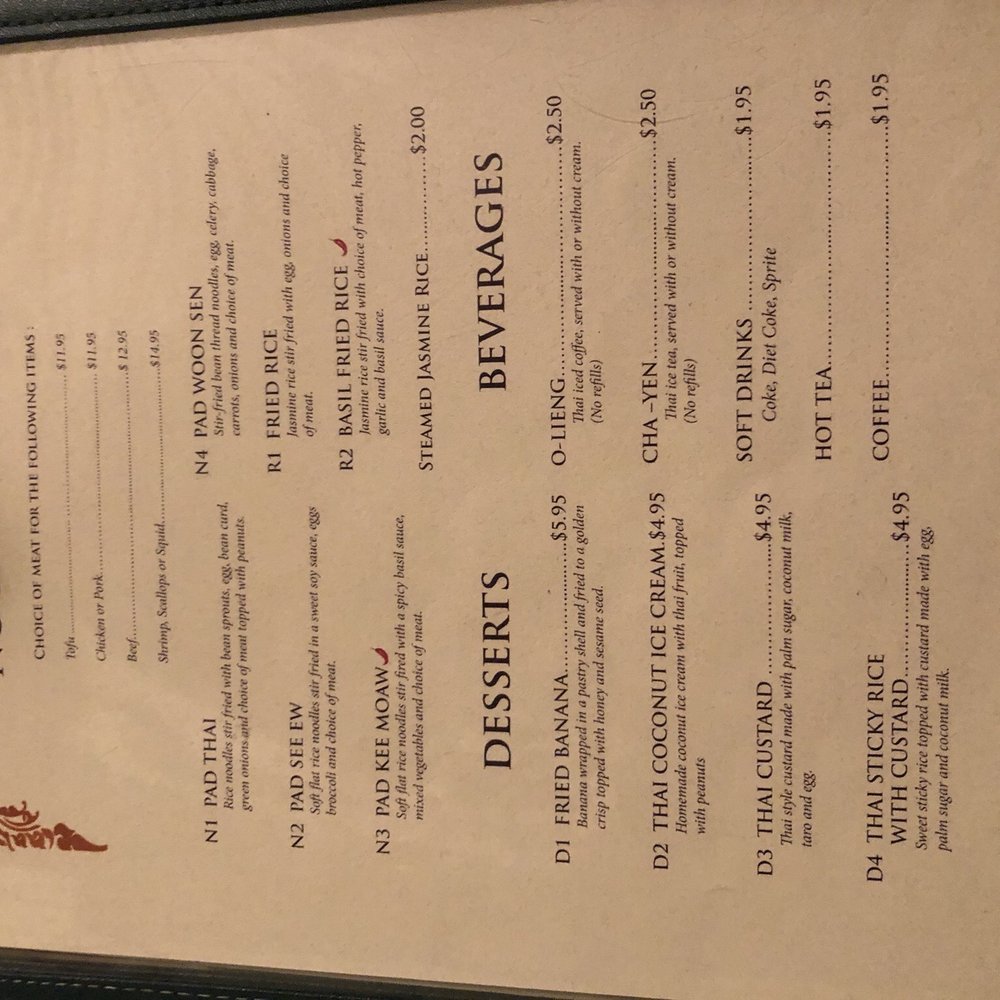 Thai Palace - Menu: Noodles & Rice, Desserts and Beverages - Thai Near Me - Chapel Hill, North Carolina Thai Palace - Menu: Noodles & Rice, Desserts and Beverages - Thai Near Me - Chapel Hill, North Carolina