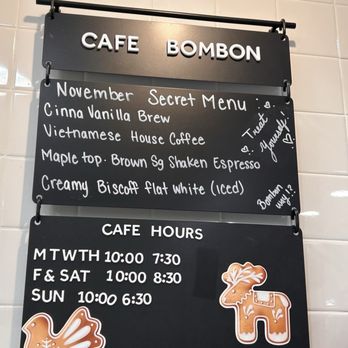 Cafe Bombon - Secrete Menu - Coffee & Tea Near Me - West Covina, California