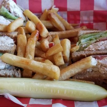 Quaker Diner - Chicken salad club with fries - Diners Near Me - Philadelphia, Pennsylvania