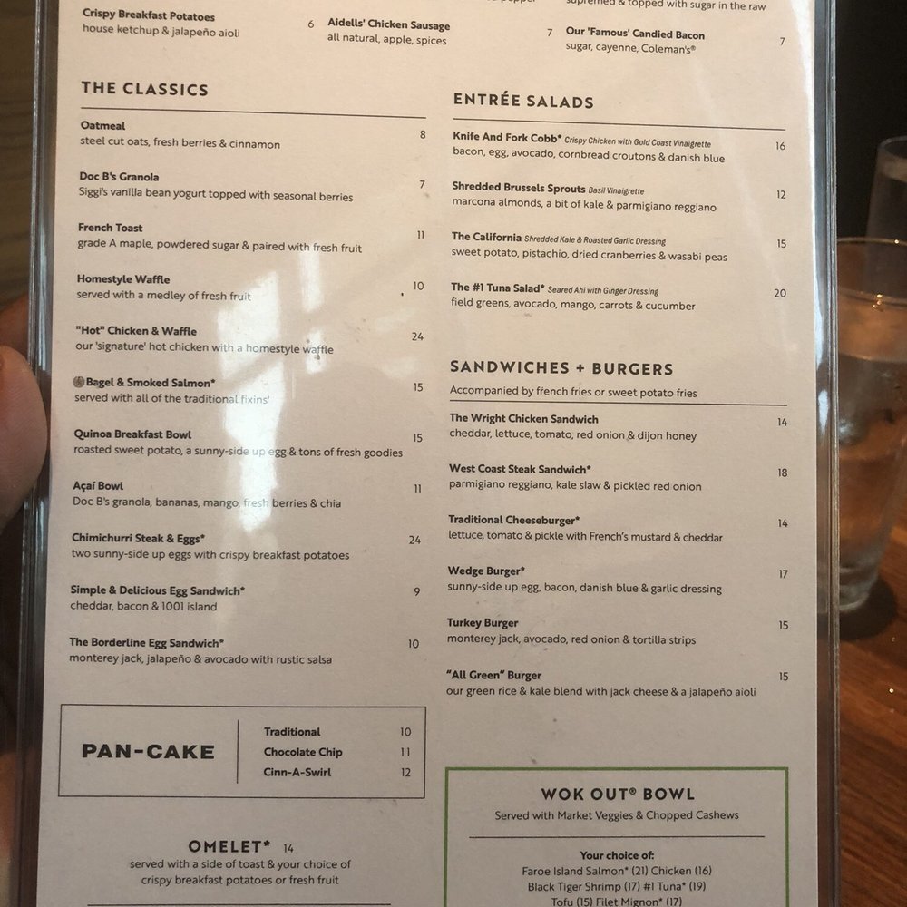 Doc B's Restaurant + Bar - Brunch menu - New American Near Me - Dallas, Texas