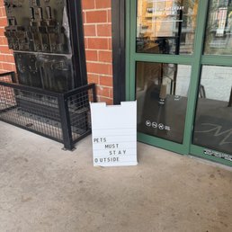 No pets allowed inside, listed as dog friendly on Google No pets allowed inside, listed as dog friendly on Google