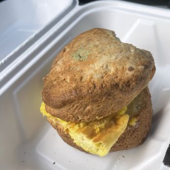 Harken Cafe - A Butter Me Up breakfast biscuit sandwich. My friend thought it was kind of dry. - Coffee & Tea Near Me - Charleston, South Carolina
