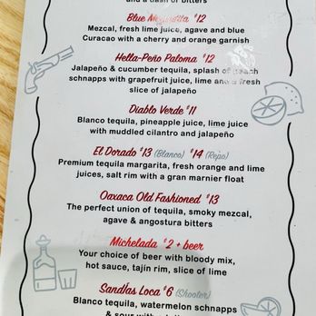Lil Hombre - Margarita menu - we can personally vouch for the deliciousness of 4! - Tacos Near Me - Wake Forest, North Carolina