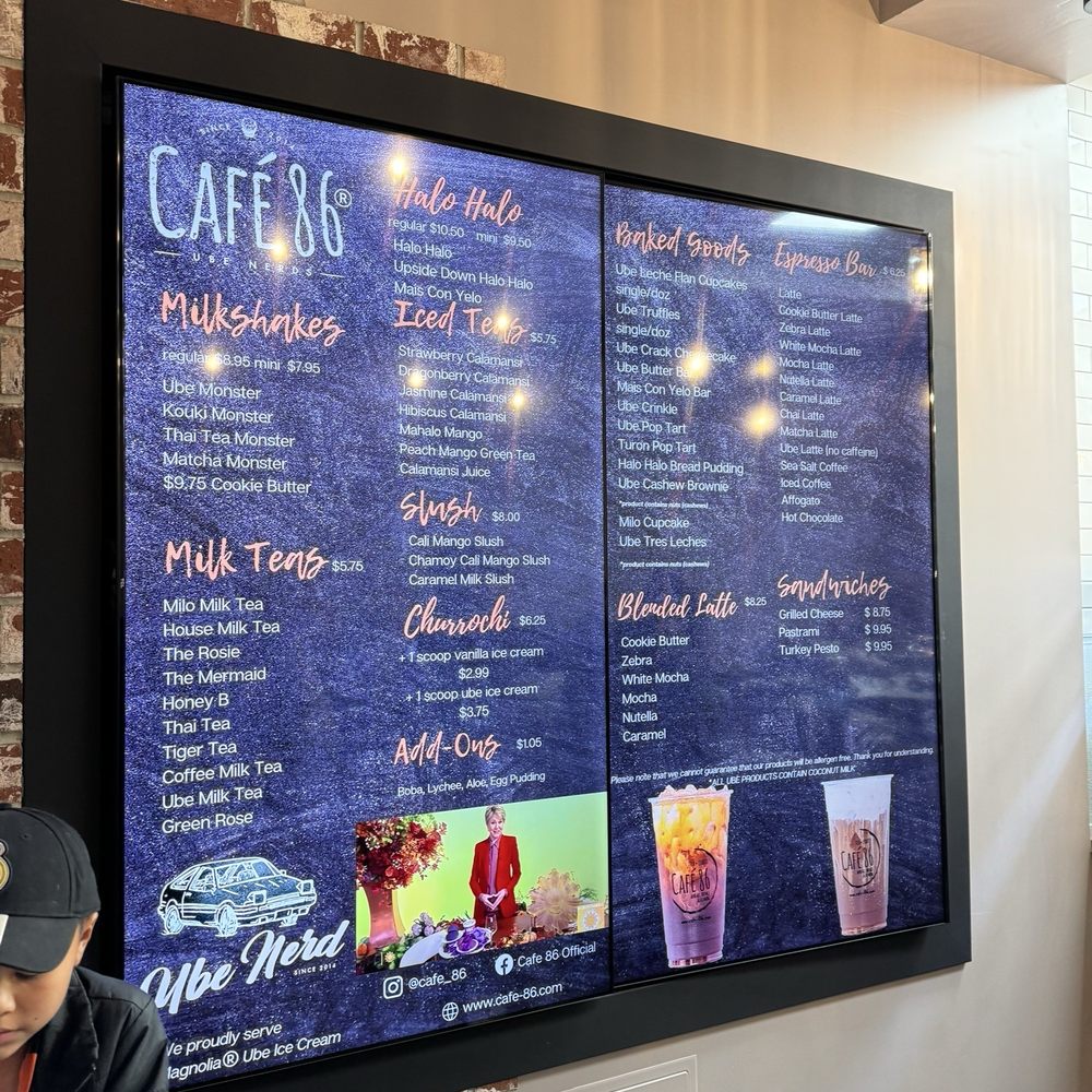Cafe 86 - Menu 03/2025 - Desserts Near Me - Tustin, California Cafe 86 - Menu 03/2025 - Desserts Near Me - Tustin, California