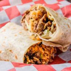 Taqueria El Primo - Large flour tortilla filled with your choice of meat and rice, beans, sour cream, Mexican cheese, tomato, lettuce, and avocado.