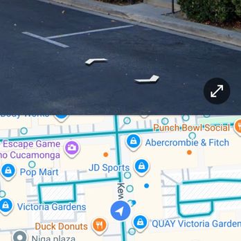 Victoria Gardens - Steps leading from the curb for metered parking. - Shopping Centers Near Me - Rancho Cucamonga, California