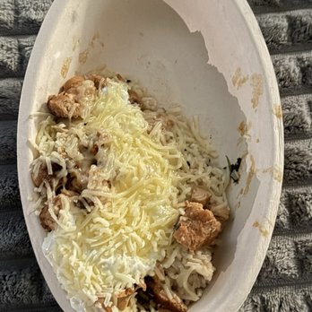 Chipotle Mexican Grill - Chicken bowl not touched not even half full - Fast Food Near Me - Vacaville, California Chipotle Mexican Grill - Chicken bowl not touched not even half full - Fast Food Near Me - Vacaville, California
