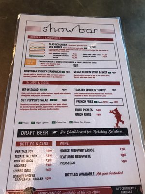 Menu photo 6 Show Bar Portland, OR Menu photo 6 Show Bar Portland, OR