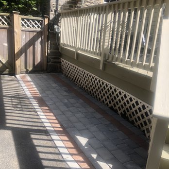 Zizzlo Landscaping & Hardscaping - Pavers in our side yard. We love the finished project done by Zizzlo Landscaping Co. - Landscaping Near Me