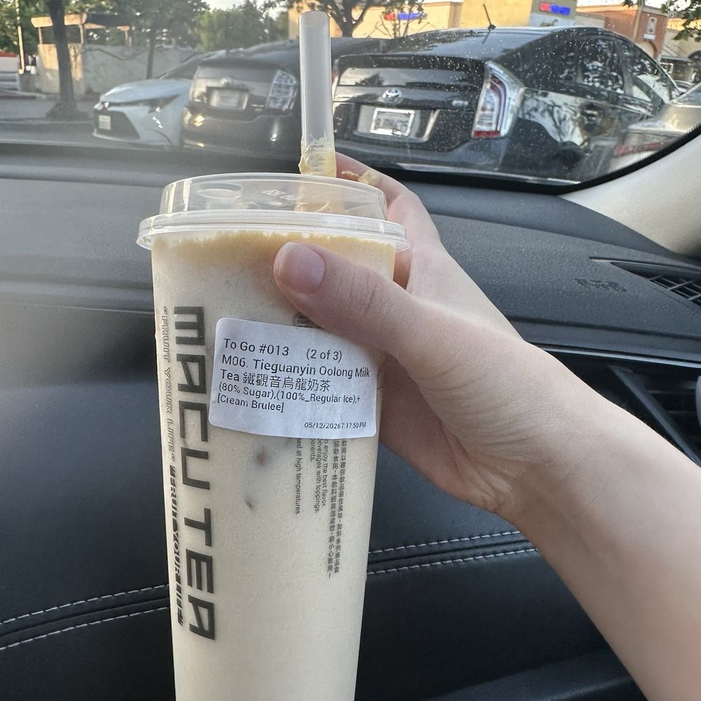Macu Tea - Creme Brûlée TGY Oolong Tea - Bubble Tea Near Me - San Jose, California