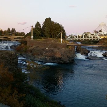 Anthony's at Spokane Falls - View at sunset - Seafood Near Me - Spokane, Washington