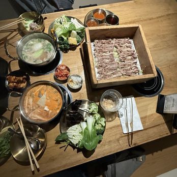 dPot Unlimited - Vegetable Broth, Spicy Pork Broth - Hot Pot Near Me - Irvine, California