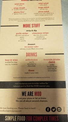 Menu photo 3 MOD Pizza Hillsboro, OR