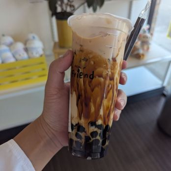Boba Friend - Brown Sugar Green Milk Tea - Bubble Tea Near Me - Monrovia, California Boba Friend - Brown Sugar Green Milk Tea - Bubble Tea Near Me - Monrovia, California