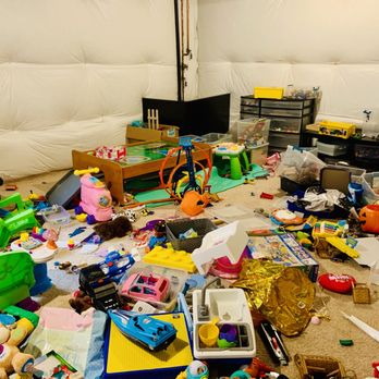 Streamlined Living Colorado - Before photo of basement playroom - Home Organization Near Me - Denver, Colorado Streamlined Living Colorado - Before photo of basement playroom - Home Organization Near Me - Denver, Colorado