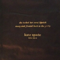 kate spade new york outlet - Cute quote on the dust bag