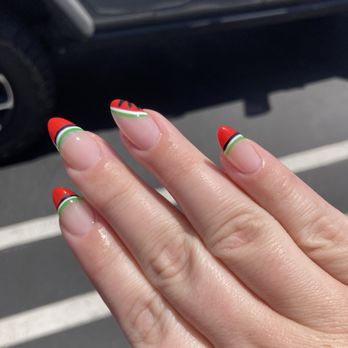 Papillon Lounge & Nails - Watermelon nails by Charlie - Nail Salons Near Me - Brea, California Papillon Lounge & Nails - Watermelon nails by Charlie - Nail Salons Near Me - Brea, California