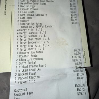 Metro Private Cinema - Receipt - Cinema Near Me - New York, New York Metro Private Cinema - Receipt - Cinema Near Me - New York, New York