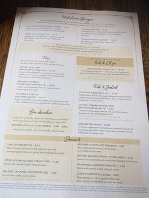 Menu photo 3 The Cambridge London, XGL Menu photo 3 The Cambridge London, XGL