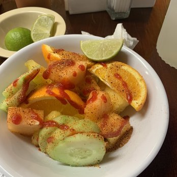 Taqueria El Mante - Get a bowl of fruit, add some chamoy and spicy Tajin, and lime juice - Mexican Near Me - San Benito, Texas Taqueria El Mante - Get a bowl of fruit, add some chamoy and spicy Tajin, and lime juice - Mexican Near Me - San Benito, Texas
