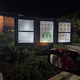 Their menu at the drive thru Their menu at the drive thru