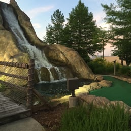 Waterfalls throughout the course really set the mood.