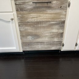 Here is a pic of my homemade panel from old fence wood to use temporarily until I remodel:)