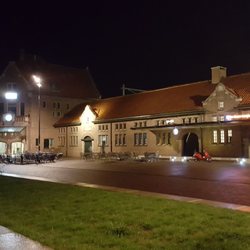 Station Deventer - Facade for Deventer Railway Station at Night