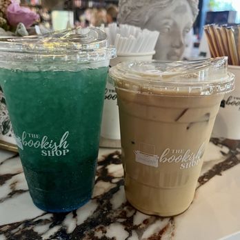 The Bookish Shop - WHET energy drink & iced cookie butter latte - Bookstores Near Me - Gilbert, Arizona