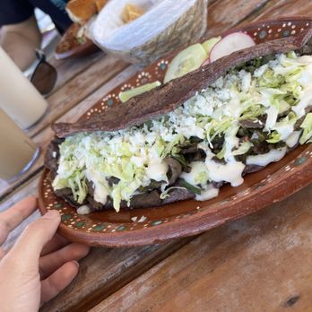 La Mixte-ca - Coffee flavor horchata!  Carne asada quesadilla - Tacos Near Me - Middletown, California