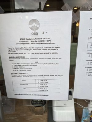 Menu photo 6 Olia Poke & Tea Portland, OR