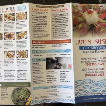 Joe's Sushi - As of 2025 - Sushi Bars Near Me - Bermuda Dunes, California Joe's Sushi - As of 2025 - Sushi Bars Near Me - Bermuda Dunes, California
