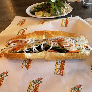 Carrot & Daikon Banh Mi - grilled pork banh mi - Vietnamese Near Me - Placentia, California