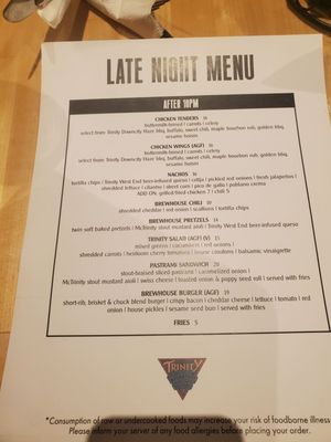 Menu photo 2 Trinity Brewhouse Providence, RI