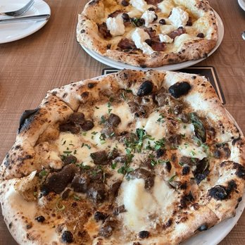 Doppio Zero Mountain View - Walnut and porcini & Vulcano pizza - Pizza Near Me - Mountain View, California Doppio Zero Mountain View - Walnut and porcini & Vulcano pizza - Pizza Near Me - Mountain View, California
