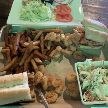 Potosi Live - Shrimp po boy with fries. Coleslaw cost extra - Seafood Near Me - Abilene, Texas