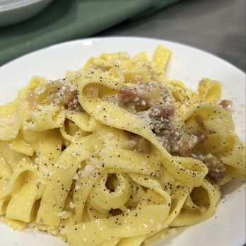 Ricky & Mela - Carbonara with fettuccine - Italian Near Me - Riverview, Florida