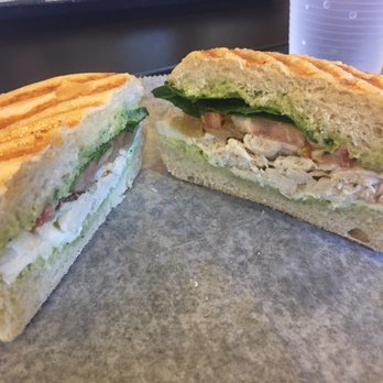 Hot Table - Small panini with chicken, mozzarella, pesto, spinach, roasted onion, and tomato. It was heaven - Sandwiches Near Me - Springfield, Massachusetts