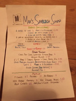 Menu photo 1 Max's Sandwich Shop London, XGL