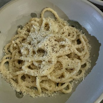 Tesoro - Bucatini with pecorino (cacio e pepe) - Italian Near Me - Carrboro, North Carolina Tesoro - Bucatini with pecorino (cacio e pepe) - Italian Near Me - Carrboro, North Carolina