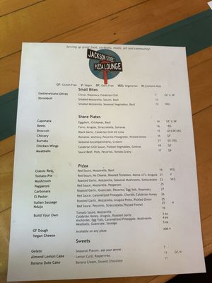 Menu photo 1 Jackson Street Pizza Lounge Seattle, WA Menu photo 1 Jackson Street Pizza Lounge Seattle, WA
